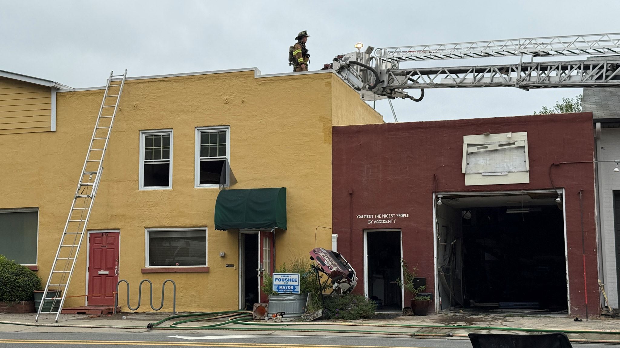 Fire Downtown Carrboro August 2025